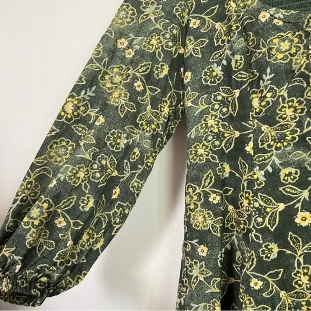 J. Crew Vintage Vines Green Sweetheart Floral Mini Dress‎ - 8